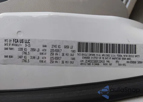 2016 Dodge Grand Caravan Sxt z USA, uszkodzony, nr VIN 2C4RDGCG8GR132419